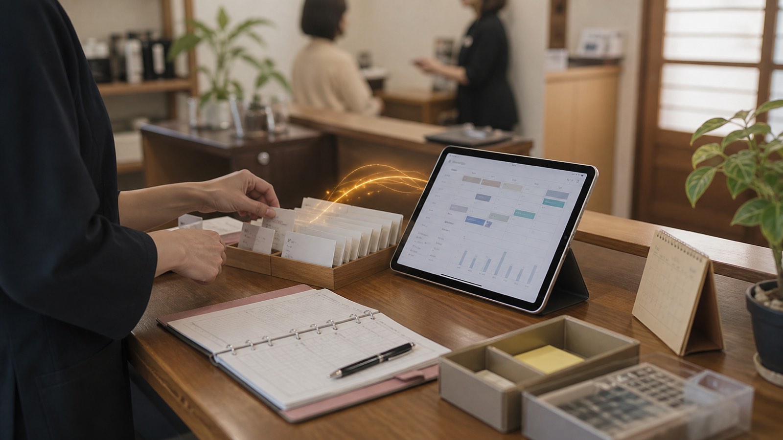 西条市のサービス業の現場 - AI活用イメージ